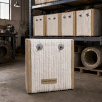 Module en fibre céramique, cheville céramique, bloc d'isolation réfractaire pour four, haute température 1430°C, revêtement blanc