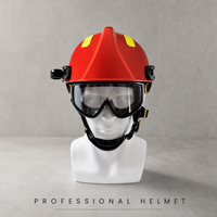 Casque de sauvetage pour pompiers résistant aux flammes avec lunettes de protection intégrales, casque de sécurité haute visibilité pour la nuit, logo personnalisé disponible
