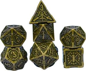 Jeu de dés en métal vintage pour collection et exposition Dungeons & Dragons DND - Product Image 2
