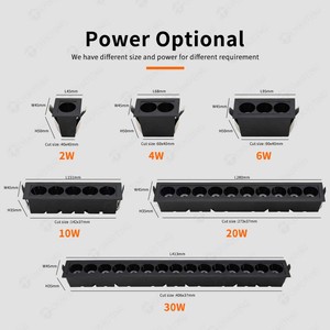 Trong Nhà Gắn Tuyến Tính Xuống Ánh Sáng LED Lưới Tản Nhiệt Chiếu Sáng Tại Chỗ 10W 18W 20W 30W Ceil Đèn Trimless Downlight Đèn LED Tuyến Tính Ánh Sáng - Product Image 4