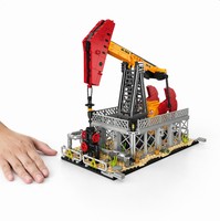 Juego de Bloques de Construcción de Máquina de Bombeo de Petróleo, 734 Piezas, Kit de Modelo de Ingeniería STEM, Juguete Educativo de Construcción para Niños