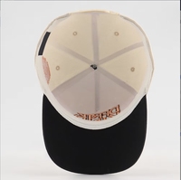 Casquette de baseball structurée Bysun Factory personnalisée à 5 panneaux en polyester Oxford à pois avec logo brodé en 3D en relief