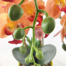 Décoration <span class=keywords><strong>de</strong></span> table d'intérieur, fleurs artificielles <span class=keywords><strong>de</strong></span> graduation, grandes orchidées Phalaenopsis, plante en PE, toucher réaliste, fleurs artificielles roses en <span class=keywords><strong>pot</strong></span> - Product Image 6