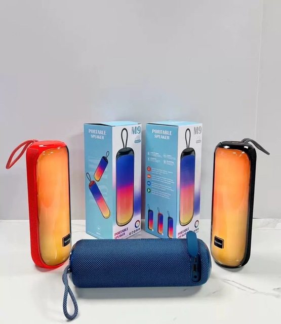 M9 Blue Tooth Speaker Portable RGB Colorful Light Home Computer Subwoofer Outdoor Sound Box Waterproof TWS Speaker
