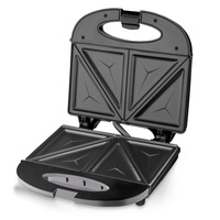 Grille-pain professionnel double pour gaufres triangulaires, gaufres carrées, hamburgers et sandwichs de petit-déjeuner, avec plaques amovibles