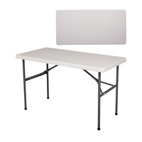 Table pliante portable en plastique pour réunion de jardin, pour événement, directement à l'usine, 4 pieds, Offre Spéciale