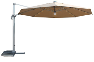 Parasol extérieur moderne en aluminium léger, imperméable et anti-UV pour hôtel et mobilier de parc - Product Image 2