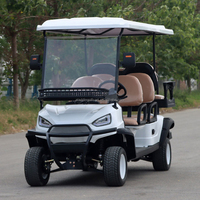 Fournisseur chinois vendant des voiturettes de golf électriques à 4 roues avec freins à disque, voiturettes de golf électriques 4 places, pneus tout-terrain de 10 pouces, batterie 48V