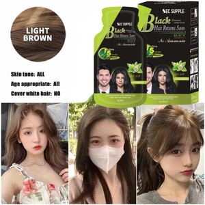 Tinte Capilar Herbal Semipermanente Negro Natural de 30 ml, Sin Amoníaco, Cubre las <span class=keywords><strong>Canas</strong></span>, <span class=keywords><strong>Color</strong></span> Duradero <span class=keywords><strong>para</strong></span> Mujeres y Hombres - Product Image 5