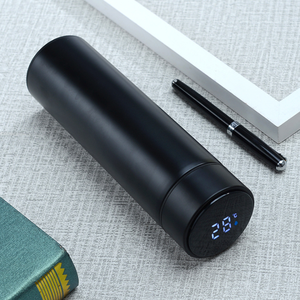 Bouteilles d'eau personnalisées intelligentes, 500ml, sans BPA, Double paroi, en acier inoxydable, isolées, portables, pour le bureau, avec écran d'affichage de la température - Product Image 2