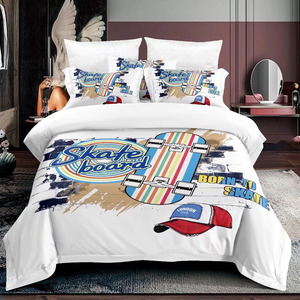 Kids <strong>Football</strong> Print Bedding Set 3D Bedsheet 100% Microfiber Polyester Brushed Bed Sheets Boy Cartoon <strong>Duvet</strong> <strong>Cover</strong> - Product Image 2