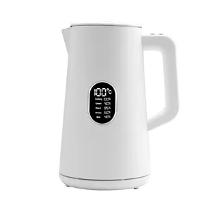 EVERGREEN 1.5L Kitchen Appliances Cordless Electric Kettle with Rotational Base/Auto Shut-off,Stainless Tea Water Kettle,White