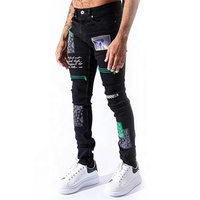 Jean hip-hop pour hommes, nouveau design, haute qualité, mode hip-hop, patch plante