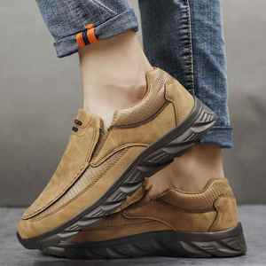 Zapatos informales de cuero para hombre, mocasines transpirables, zapatillas de deporte para hombre, calzado plano de cuero cómodo para hombre, zapatillas de deporte para hombre - Product Image 3