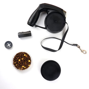 접이식 물그릇이 내장된 개폐식 개 가죽끈, 손전등, 개똥 가방 디스펜서, 강아지용 개 치료 홀더 - Product Image 5