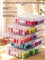Kit complet de matériaux et outils pour la coloration de haricots en conserve 221 couleurs, pack de suppléments DIY faits main pour la coloration des haricots, granulés