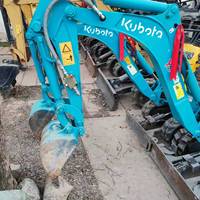 Mini-excavatrice hydraulique sur chenilles d'occasion U008, 1 tonne, moteur en excellent état, équipement de construction