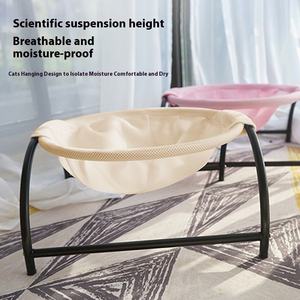 Ruimtebesparend ademend mesh afneembaar wasbaar houten frame binnen slaapnest kussen puppy kitten kat huisdier <span class=keywords><strong>bed</strong></span> hangmat - Product Image 2