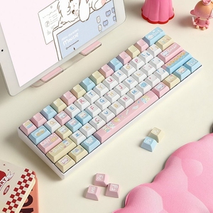 Bàn phím đầy màu sắc bán chạy hỗ trợ tùy chỉnh phím Ba chế độ và tách Cáp bàn phím cơ chơi game không dây - Product Image 3