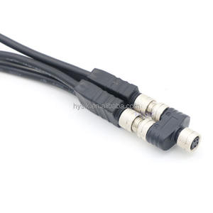 Kabel Patch M8 8-Pole Male ke Female dengan Kontak Emas, Kabel Cordset Terlindungi EMI untuk Transmisi Data - Product Image 6
