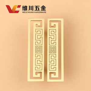 Manijas de Latón Weichuan para Muebles, Estilo Chino Moderno, Tiradores de Puerta en Oro Antiguo para Gabinetes de Cocina y Armarios - Product Image 3