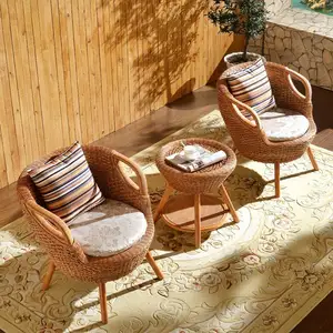 Chinese Style Outdoor Garden Deck Leisure Rattan Plastic Teng Woven Chairs