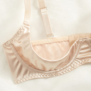 Nouvelle lingerie sexy grande taille transfrontalière, demi-bonnet, couleur chair, décolleté plongeant, lingerie grande taille séduisante - Product Image 3