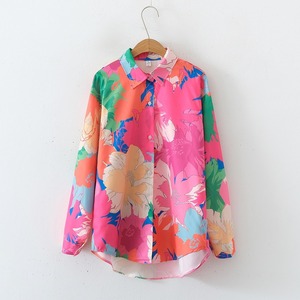 Kemeja Wanita Lengan Panjang Model Longgar Ukuran Besar, Bahan Polyester 120gr,  Cetak 3D,  Penjualan Terlaris,  Kemeja Fashion Wanita - Product Image 4
