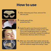 Patchs anti-rides en silicone doré, masque liftant pour le cou, patchs pour les yeux, logo personnalisé