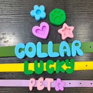 Collare Personalizzato <span class=keywords><strong>con</strong></span> Nome, Guinzaglio <span class=keywords><strong>con</strong></span> Lettere in Inglese, Accenti in Silicone, Charm <span class=keywords><strong>con</strong></span> Lettere a Terra, Chiusura <span class=keywords><strong>con</strong></span> Fibbia <span class=keywords><strong>per</strong></span> Gatti e <span class=keywords><strong>Cani</strong></span> - Product Image 5