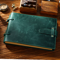 Carnet de notes A5 personnalisé en cuir pleine fleur avec reliure cousue, style vintage, journal, cahier de travail, couverture de livre de comptes, cadeau 200