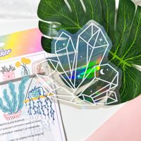 PVC 3D Arco Iris Sun Catcher pegatinas de pared gato oso nave espacial planeta Suncatcher autoadhesivo ventana pegatinas habitación decoración del hogar