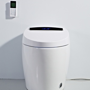 小型スマートトイレコンモードインテリジェント衛生陶器リモートコントロールフロアマウントSトラップスペース節約バスルームアクセサリー - Product Image 1