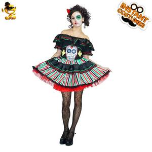 Disfraz de Esqueleto para Mujer, Disfraz de Halloween para Niñas, Día de los Muertos, Senorita - Product Image 6