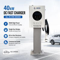 Cargador de CC para Vehículos Eléctricos de 40kW, Entrada de CA de 400V, Compatible con CCS2, CHAdeMO y GB/T, para Gestión de Flotas y Servicio de Carga Pública