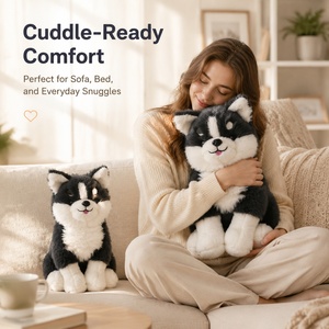 Peluche Husky Adorable la Plus Vendue avec un Expression Réaliste et des Coutures Durables pour Jouet en Peluche Personnalisé à Prix d'Usine - Product Image 5