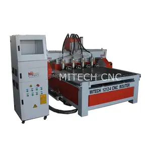 multi spindle multi rotary cnc 3d wood carving machine