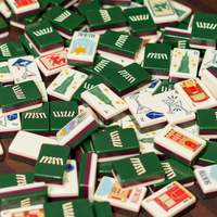 Ensemble de Mahjong Américain de Luxe Personnalisé Thème New York 160 Pièces Logo Personnalisé Acrylique Moderne Durable Divertissement Vente en Gros