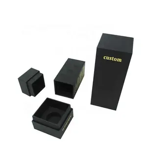 Caixa de presente de papel preta com design personalizado, caixa vazia para frasco de perfume, caixa de embalagem de perfume de luxo para presente