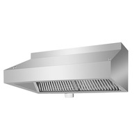 Hotte de protection commerciale en acier inoxydable avec cache-ventilateur personnalisé pour système d'extraction des fumées de cuisine d'hôtel et de restaurant