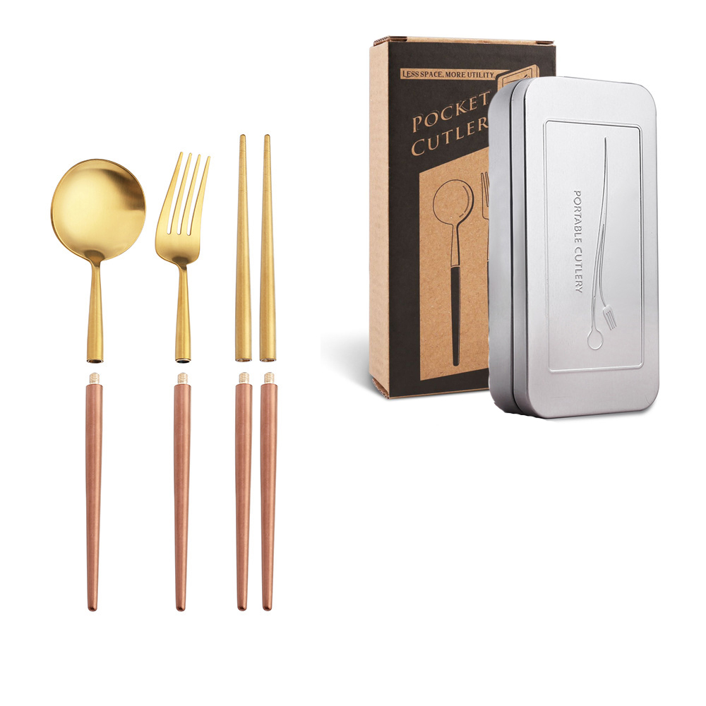 Chopsticks/fork/spoon_gold+rose gold