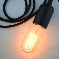 Câble textile à conducteur solide de 1,5 m, douille à vis pour lustre, support de lampe E27 avec interrupteur, kit de fixation suspendu en métal, isolation en PVC