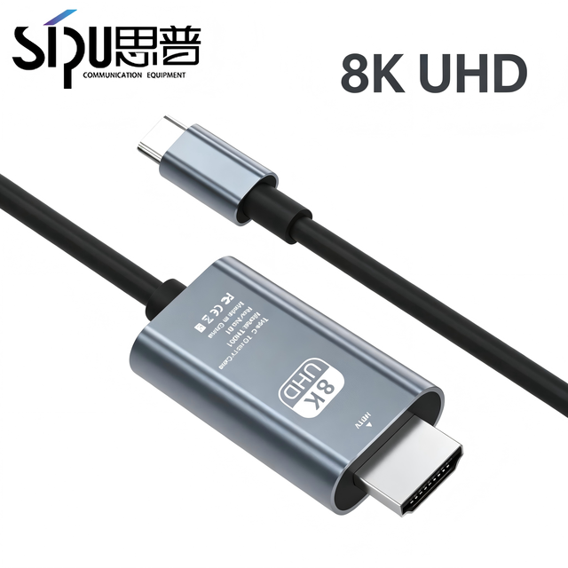 SIPU 8K 60Hz UHD USB-C to HDMI Cable Type C to HDMI Adapter Cable Aluminum Case for Projector Laptop Monitor