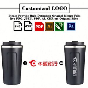 Tasse intelligente personnalisée LC927 avec logo, affichage LED de la température, double paroi, mug à café portable, gourde isotherme pour boire du café - Product Image 2