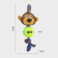Nouveautés Articles pour animaux de compagnie Jouet pour chien Ballon Jouet pour chiot qui couine Ballon en corde de coton Jouet pour chien pour mâcher et jouer