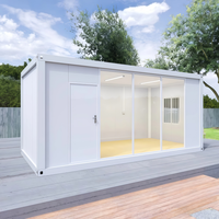 Maison conteneur modulaire en acier portable, cabine préfabriquée en kit pour logement temporaire, chantiers de construction ou bureaux