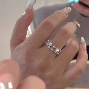 ขาตั้งแหวนเงินแท้ S925 สำหรับงาน DIY ประดับมุก 10707 พร้อมลูกปัดทรงกลมขนาด 10-13 มม. ขาตั้งเครื่องประดับเงินแฟชั่นสำหรับมุกเม็ดเดี่ยว - Product Image 3