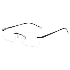 Lunettes sans monture Greyjack, rectangulaires, en métal, unisexes, design fin, ME2031, verres en acétate - Product Image 3