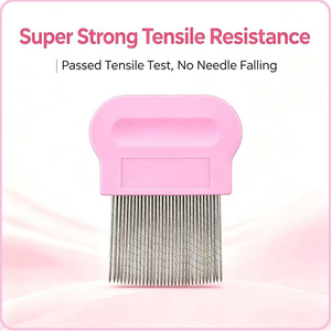 Peignes à cheveux en gros pour le traitement des poux, peignes à cheveux avec logo personnalisé, boîtes d'emballage personnalisées, peignes à puces en acier inoxydable sur mesure - Product Image 4