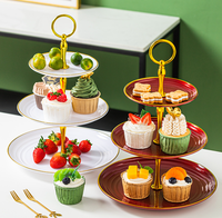 Buffet d'hôtel dessus de table Dessert support rond plateau de service Dessert support à Cupcake en plastique